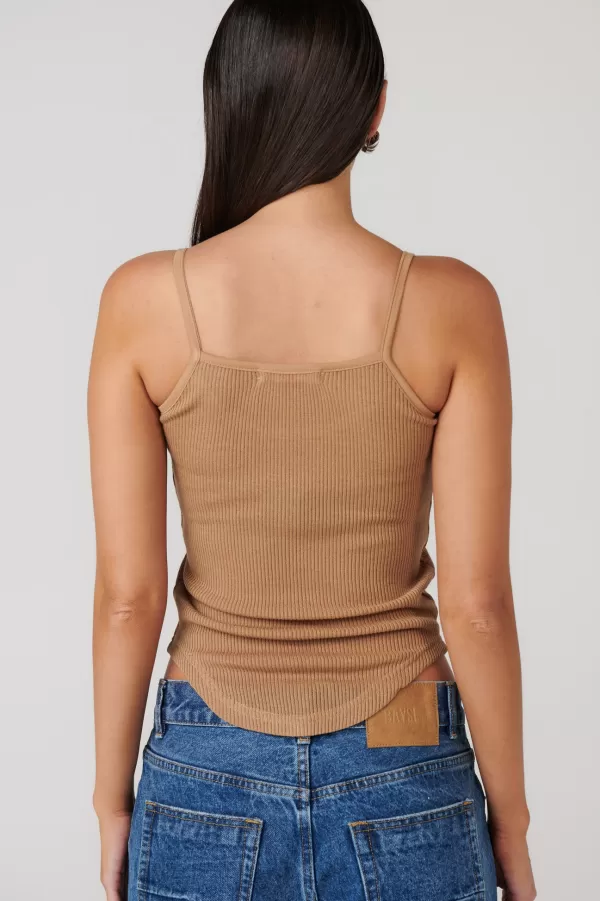 Tops | Bayse Brand Daton Singlet Top - Latte