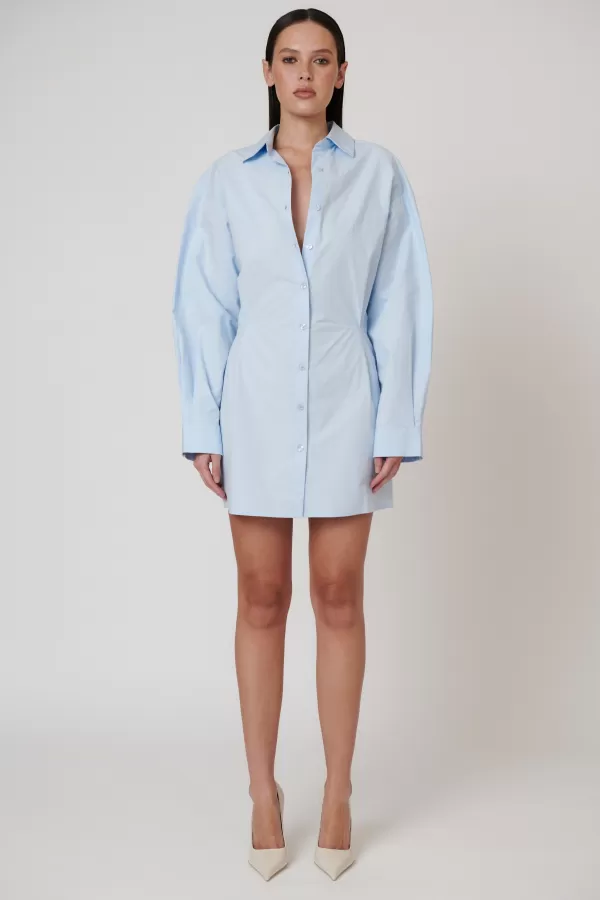 Dresses | Bayse Brand Easton Shirt Dress - Ice Blue