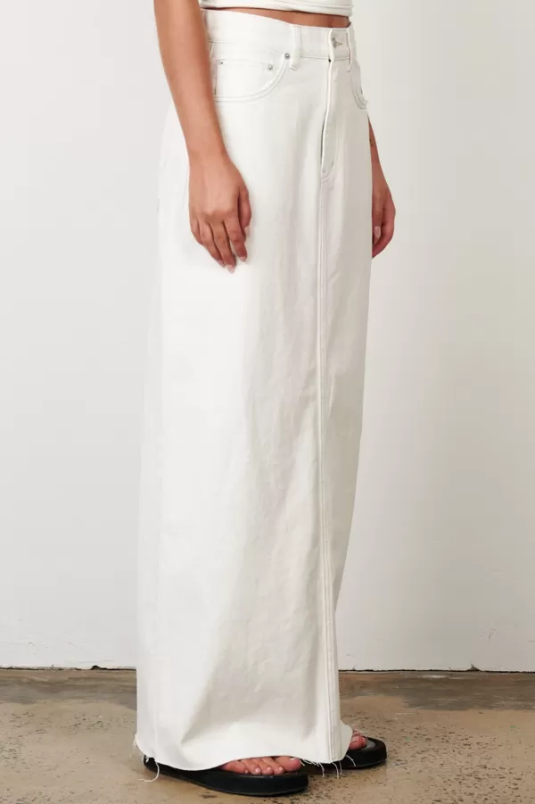 Bottoms | Bayse Brand Hudson Maxi Skirt - Geisha White