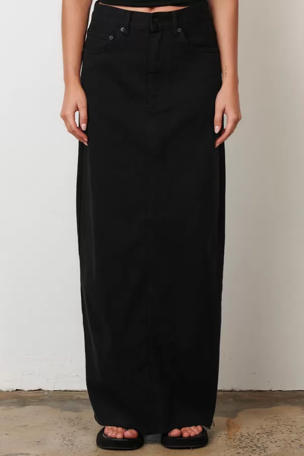 Bottoms | Bayse Brand Hudson Maxi Skirt - Overdyed Black