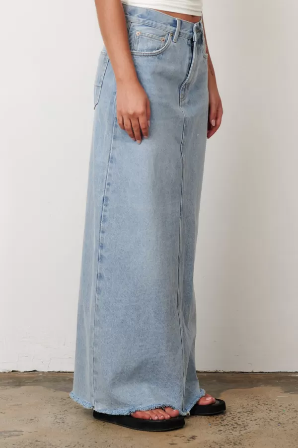 Bottoms | Bayse Brand Hudson Maxi Skirt - Saltwater Blue