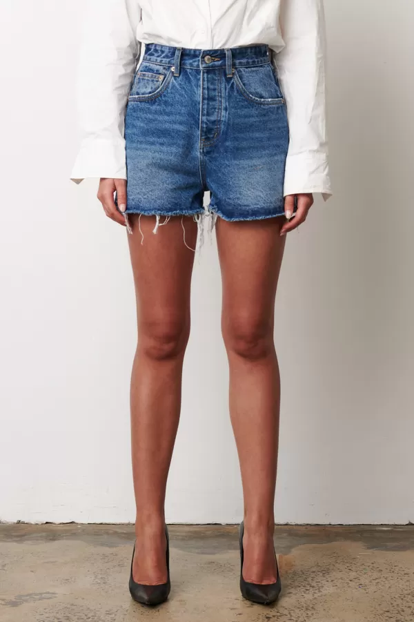 Bottoms | Bayse Brand Malibu Denim Short - True Blue