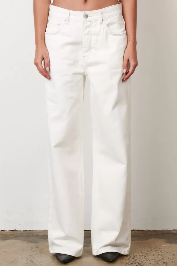 Bottoms | Bayse Brand Perry Denim - Geisha White