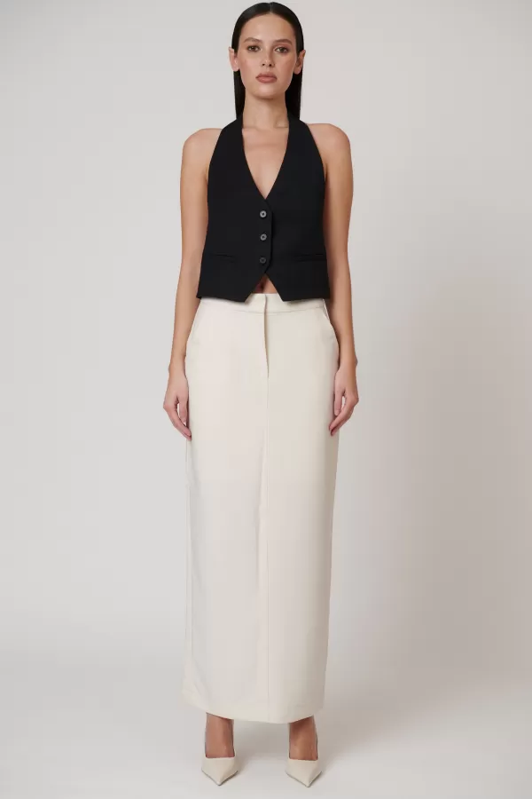 Bottoms | Bayse Brand Pheonix Maxi Skirt - Ivory