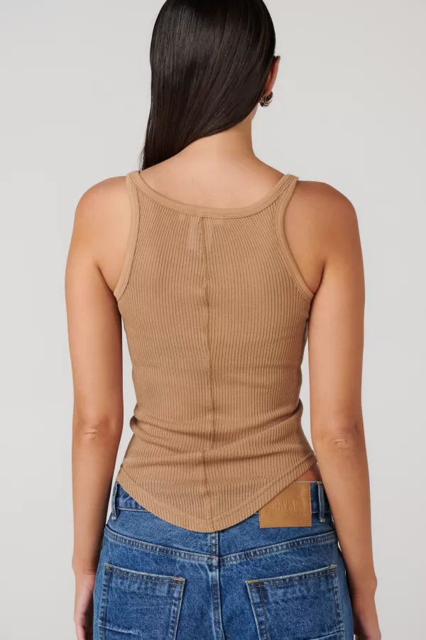 Tops | Bayse Brand Poppy Tank - Latte