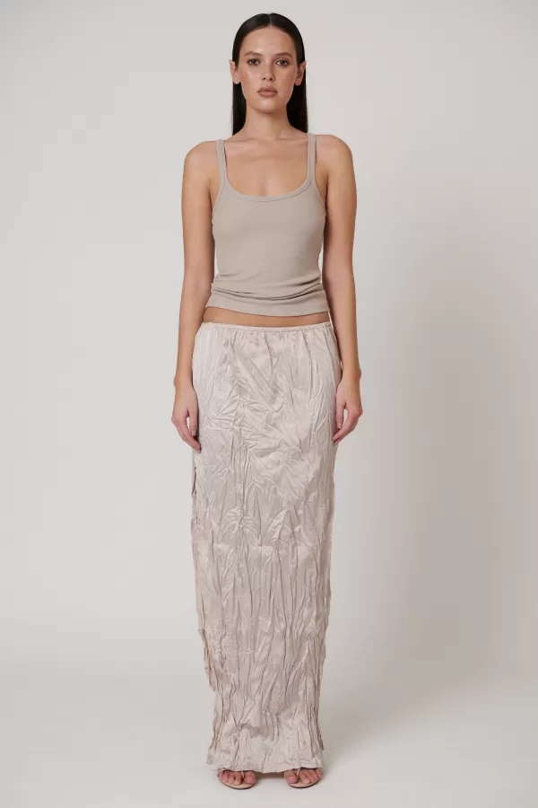 Bottoms | Bayse Brand River Maxi Skirt - Oyster