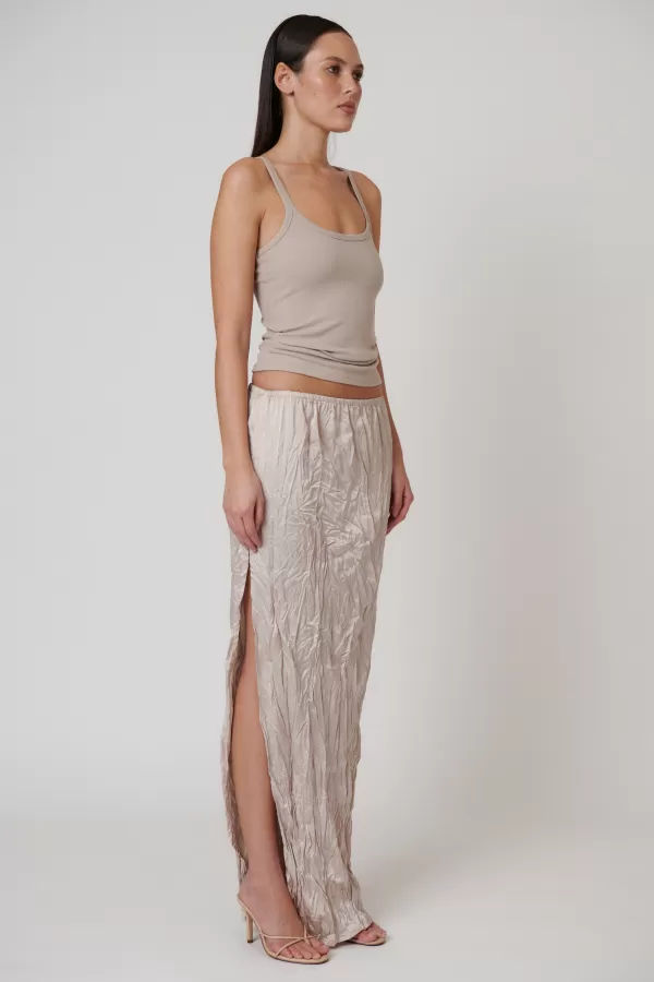 Bottoms | Bayse Brand River Maxi Skirt - Oyster